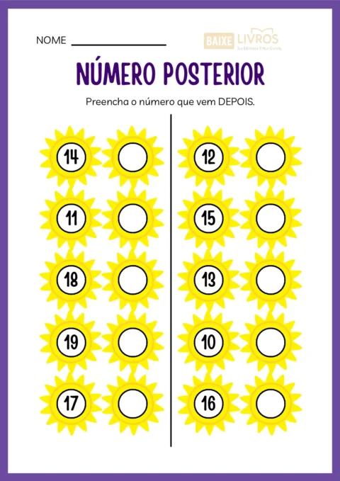 Atividades de caligrafia para números — p40