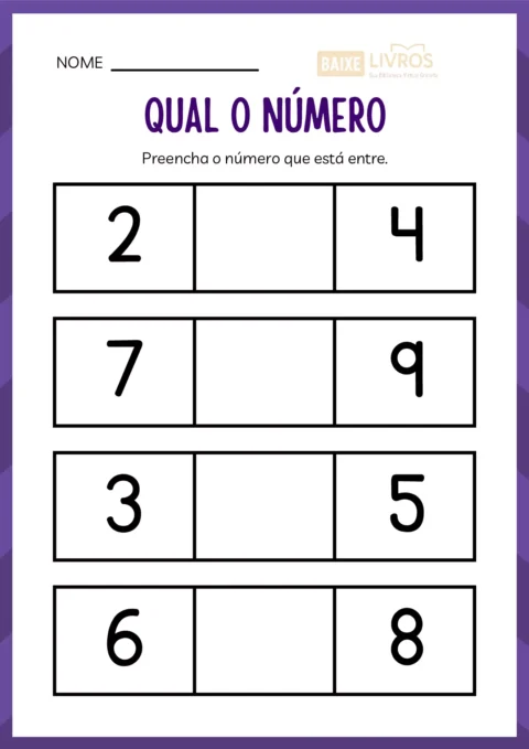 Atividades de caligrafia para números — p41