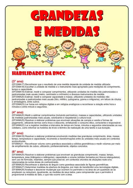 Atividades sobre grandezas e medidas para crianças — p1