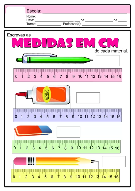 Atividades sobre grandezas e medidas para crianças — p2
