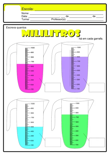 Atividades sobre grandezas e medidas para crianças — p8