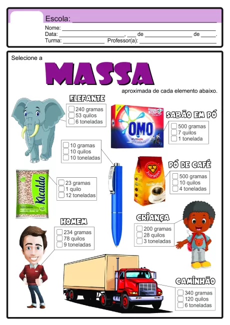 Atividades sobre grandezas e medidas para crianças — p10