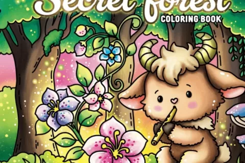 Desenho para colorir: floresta secreta — p1