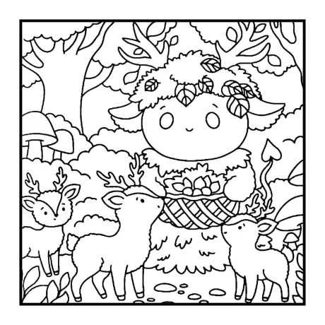 Desenho para colorir: floresta secreta — p4