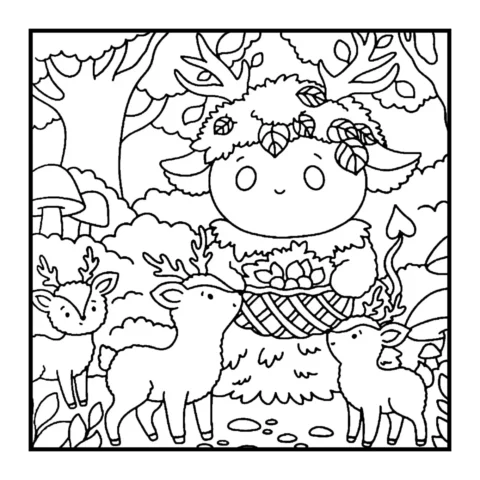 Desenho para colorir: floresta secreta — p4