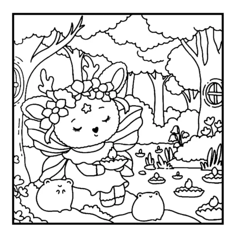 Desenho para colorir: floresta secreta — p5