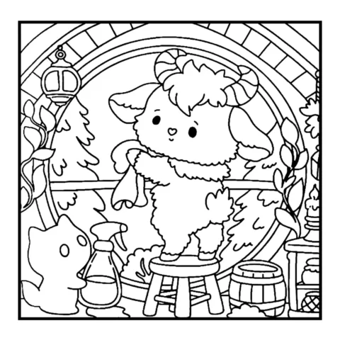 Desenho para colorir: floresta secreta — p8