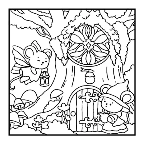Desenho para colorir: floresta secreta — p10