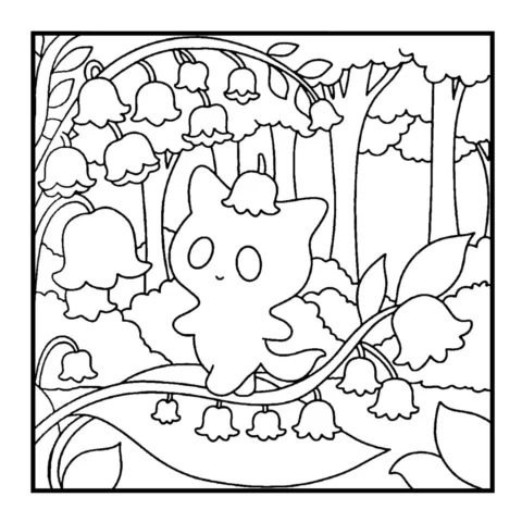 Desenho para colorir: floresta secreta — p13