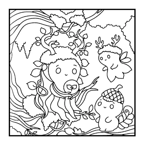 Desenho para colorir: floresta secreta — p14
