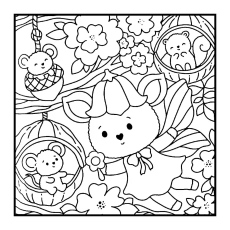 Desenho para colorir: floresta secreta — p16