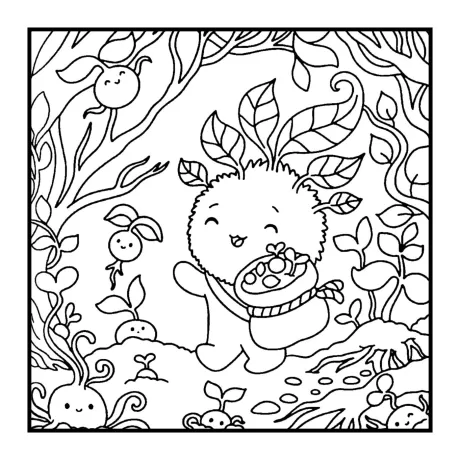 Desenho para colorir: floresta secreta — p17