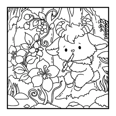 Desenho para colorir: floresta secreta — p18