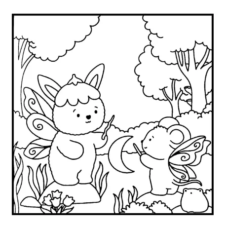 Desenho para colorir: floresta secreta — p20