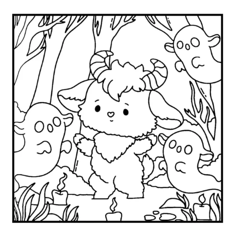 Desenho para colorir: floresta secreta — p23