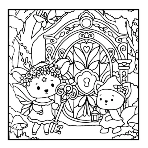 Desenho para colorir: floresta secreta — p24