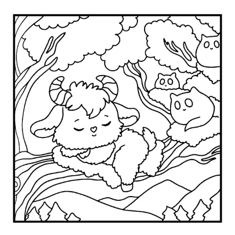 Desenho para colorir: floresta secreta — p25