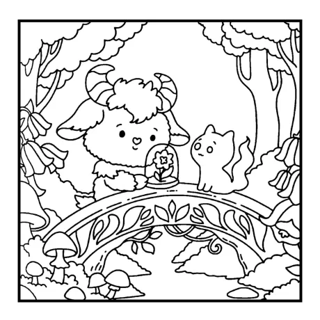 Desenho para colorir: floresta secreta — p26