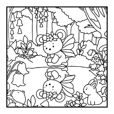 Desenho para colorir: floresta secreta — p27