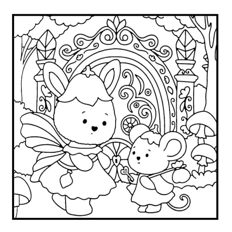 Desenho para colorir: floresta secreta — p28