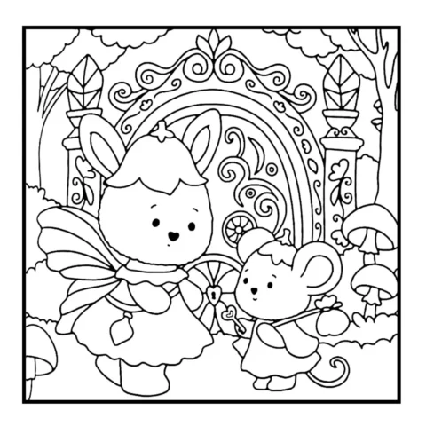 Desenho para colorir: floresta secreta — p28