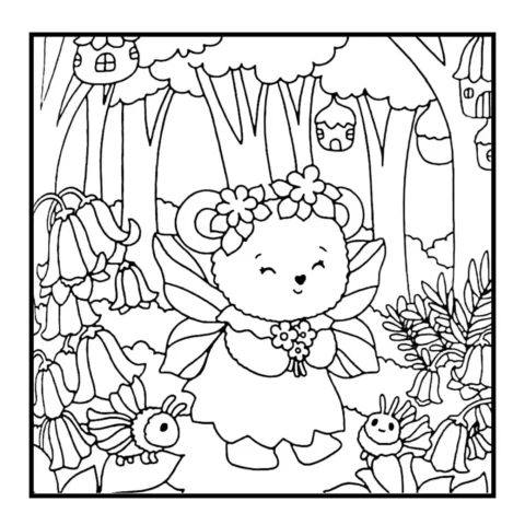 Desenho para colorir: floresta secreta — p32