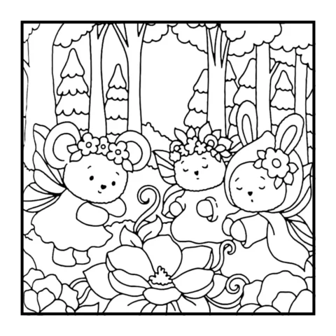 Desenho para colorir: floresta secreta — p34