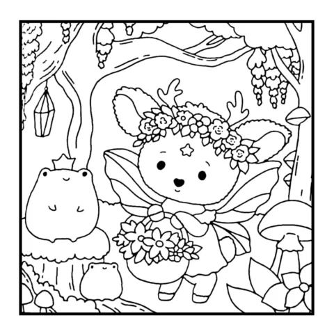 Desenho para colorir: floresta secreta — p35