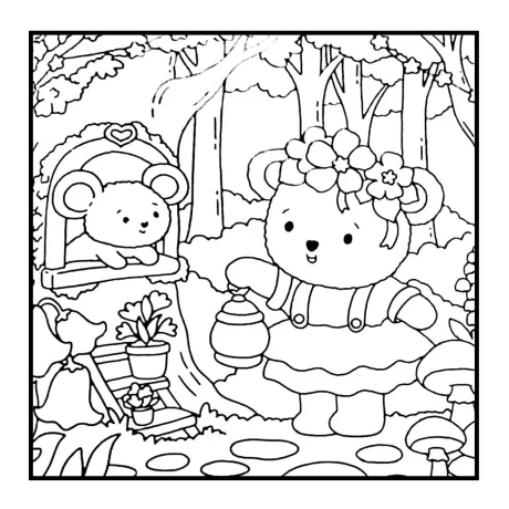 Desenho para colorir: floresta secreta — p39