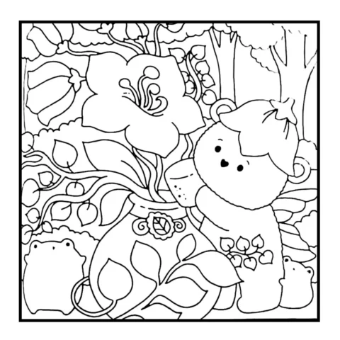 Desenho para colorir: floresta secreta — p40