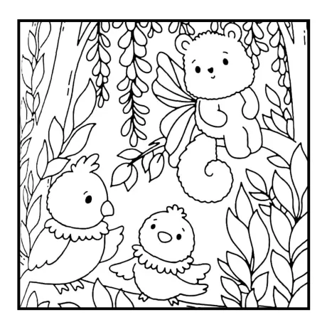 Desenho para colorir: floresta secreta — p41