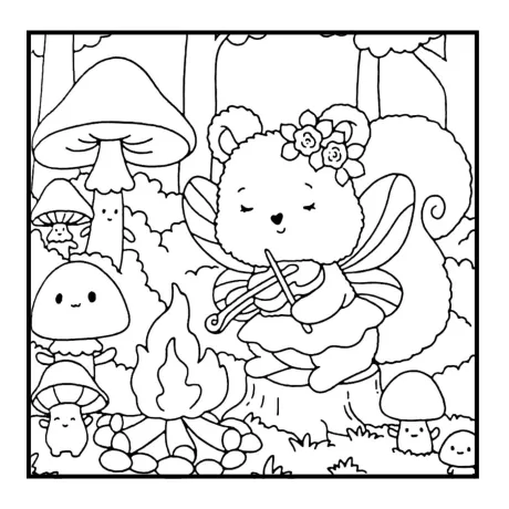 Desenho para colorir: floresta secreta — p44