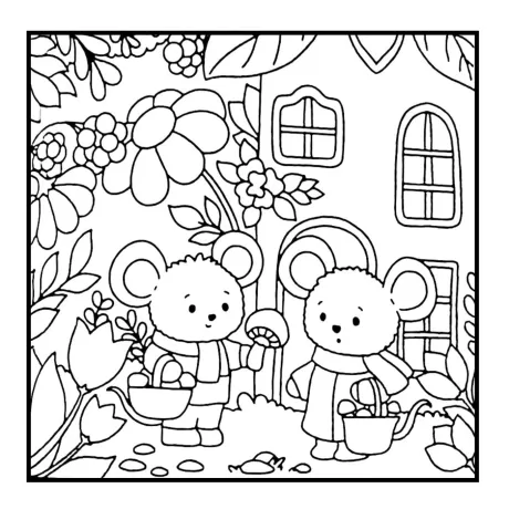 Desenho para colorir: floresta secreta — p45