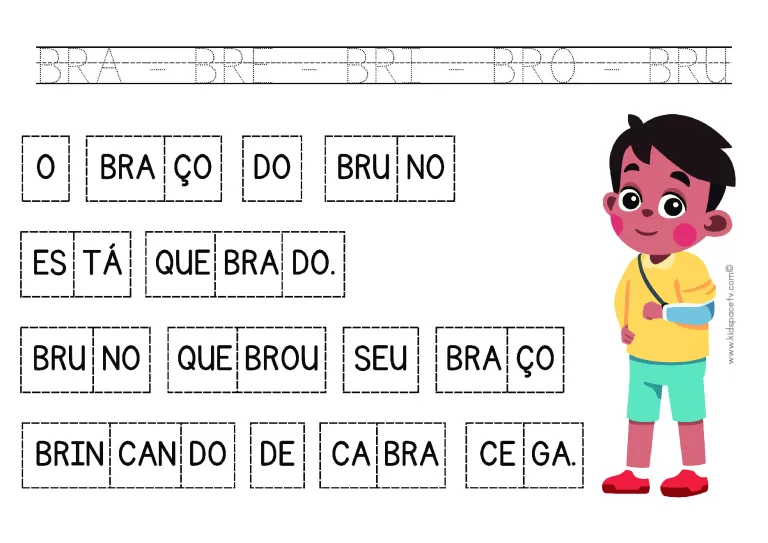 Atividades de sílabas para crianças