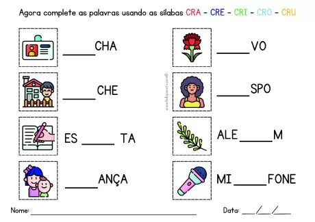Atividades de sílabas para crianças — p4