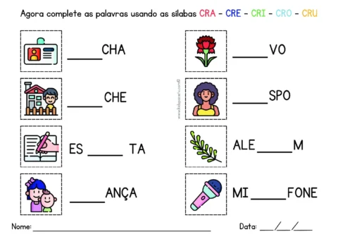 Atividades de sílabas para crianças — p4