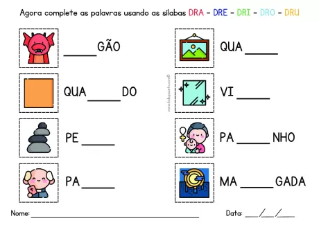 Atividades de sílabas para crianças — p6