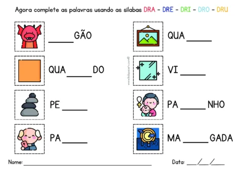 Atividades de sílabas para crianças — p6