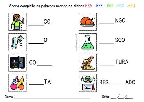 Atividades de sílabas para crianças — p8