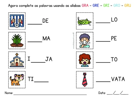 Atividades de sílabas para crianças — p10