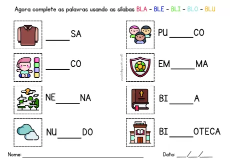 Atividades de sílabas para crianças — p18
