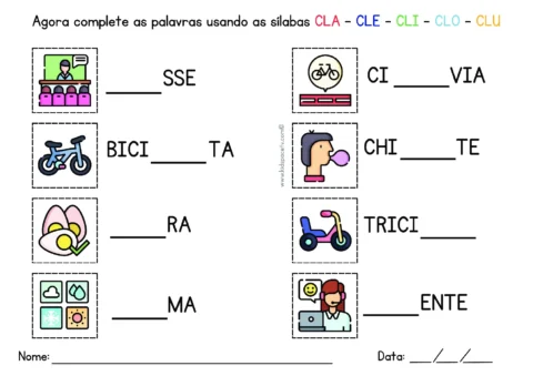 Atividades de sílabas para crianças — p20