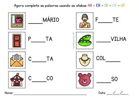 Atividades de sílabas para crianças — p34