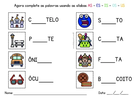 Atividades de sílabas para crianças — p40
