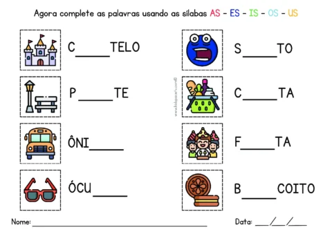 Atividades de sílabas para crianças — p40