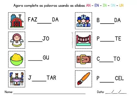 Atividades de sílabas para crianças — p42