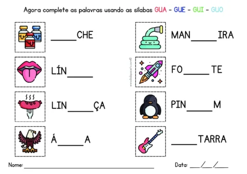 Atividades de sílabas para crianças — p48
