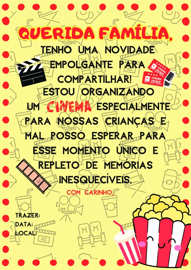 Organização de cinema para crianças — p1
