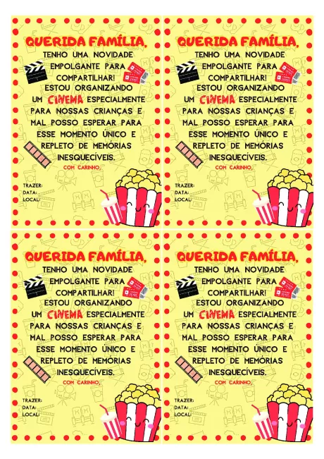 Organização de cinema para crianças — p3