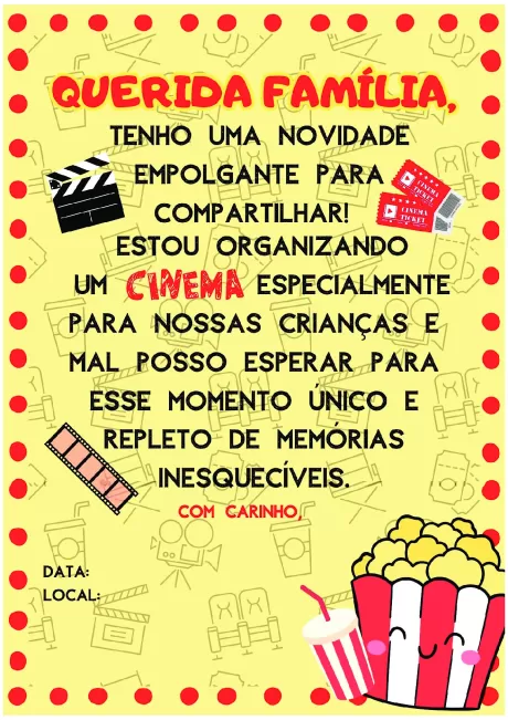 Organização de cinema para crianças — p4